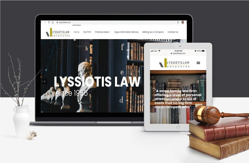 Lyssiotis law advocates web design